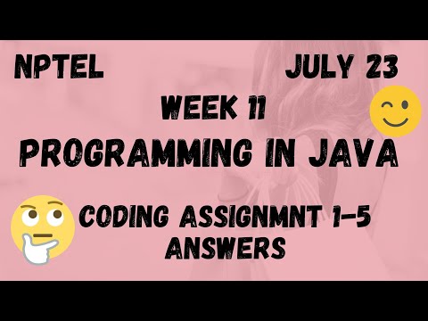 Week 11 Programming Assignments  Java | NPTEL @HanumansView