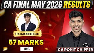 CA Final May 2026 Result | CA Final Topper Interview 🥳 | CA Kaushik NJD | CA Success Story