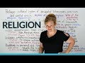 Culture  vocabulary major religions of the world