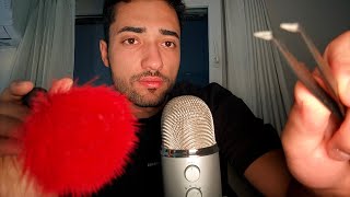ASMR Face Massage & Mic Brushing in the Rain 🌧️ Soft Whispers for Sleep