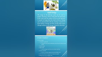 Renewable energy sources part 1