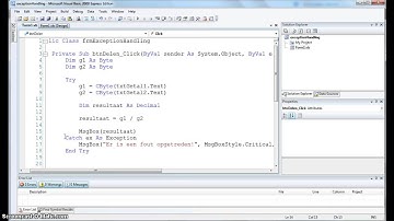 34. Fouten opvangen: Try and Catch