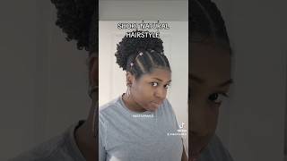 Half Braids + Afro Puff Ponytail 😍 | Protective Style