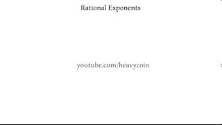 Intermediate Algebra-Rational Exponents