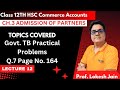 Admission of Partner Pratical Problem Q.7 page 164