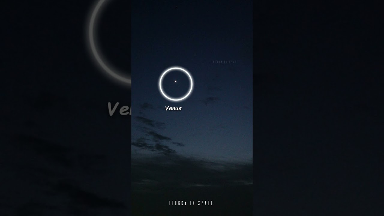 Regulus, Moon, Venus & Mars at evening Sky. 