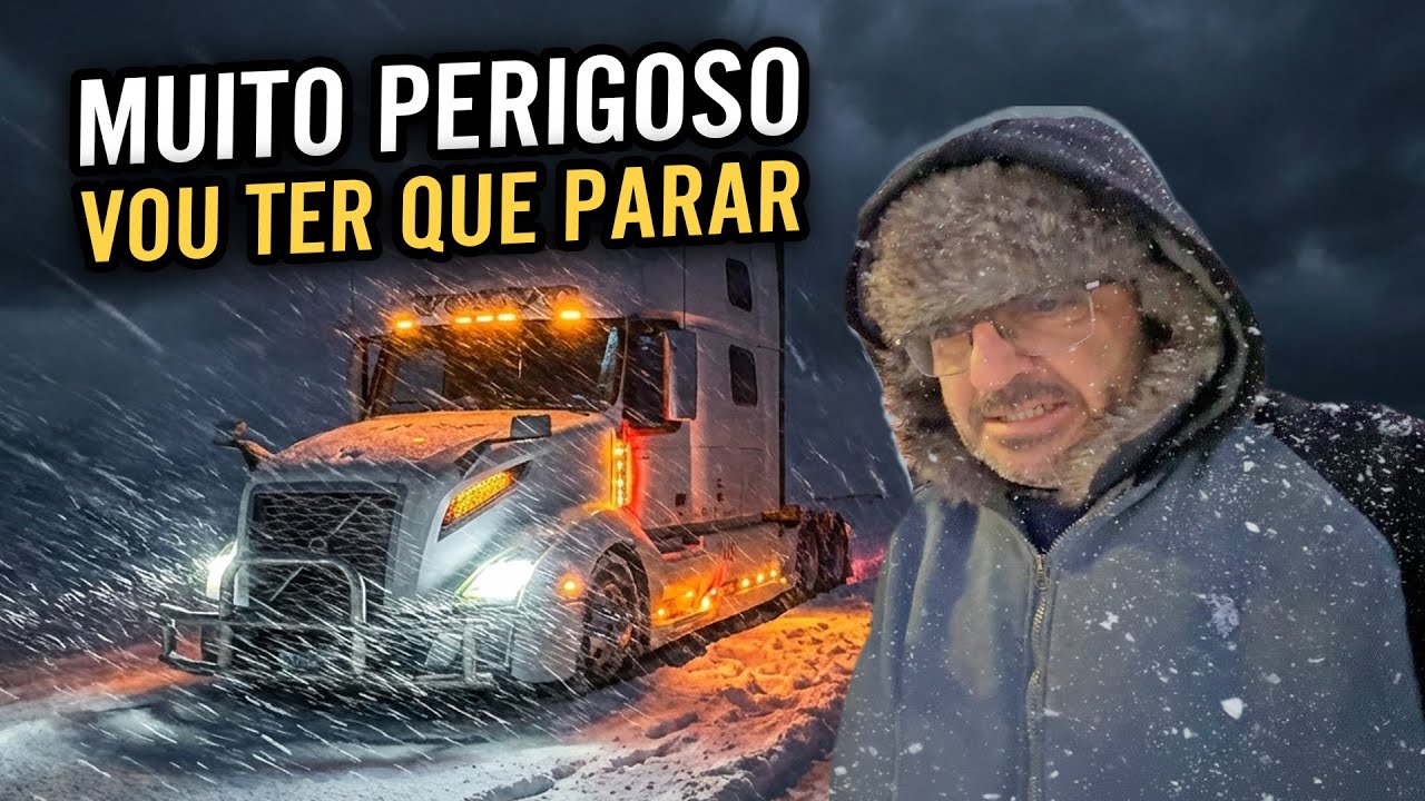 VOU TER QUE PARAR POR CAUSA DA NEVASCA ESTÁ MUITO PERIGOSO🙈🥶