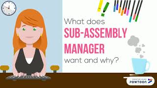 What does sub-assembly manager want and why?