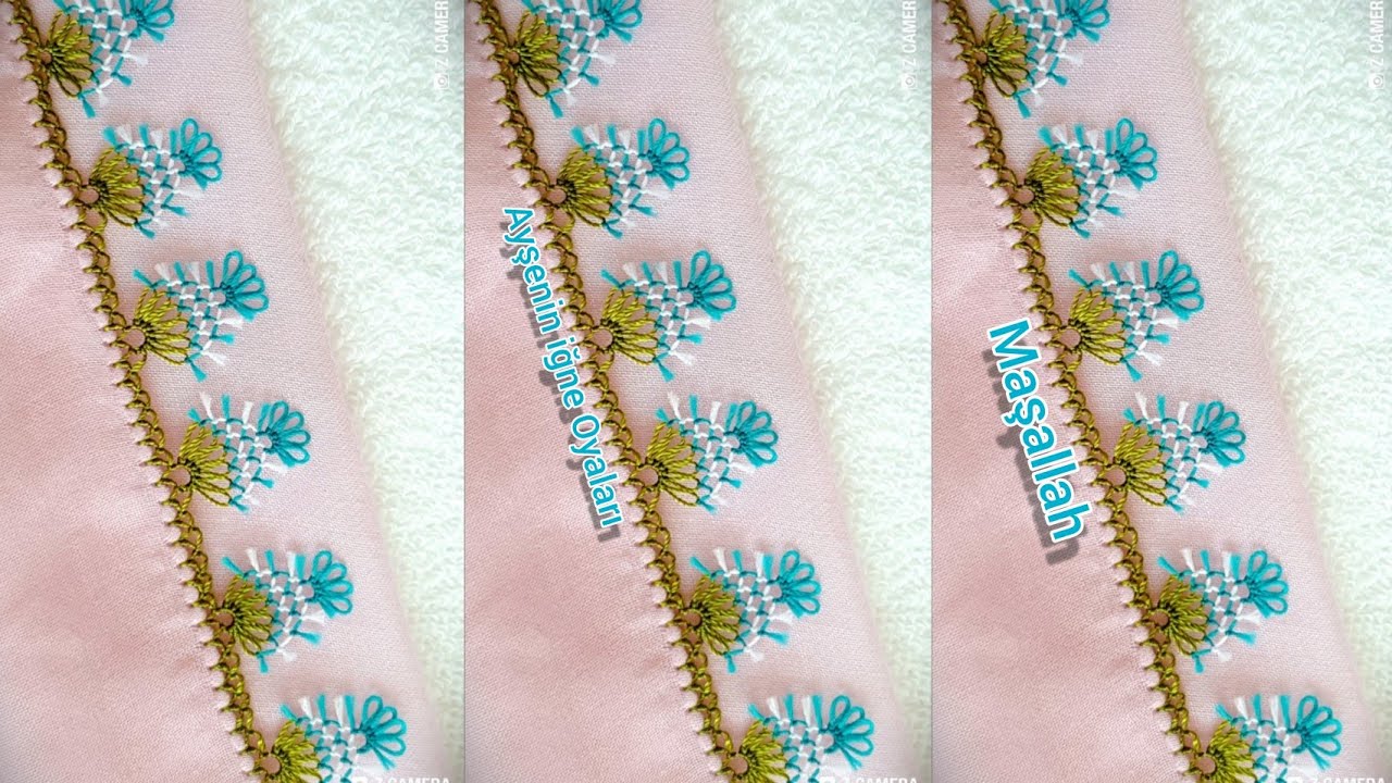 Araları makasla kesilen cok güzel  farklı iğne oyası modeli anlatımlı yapılışı