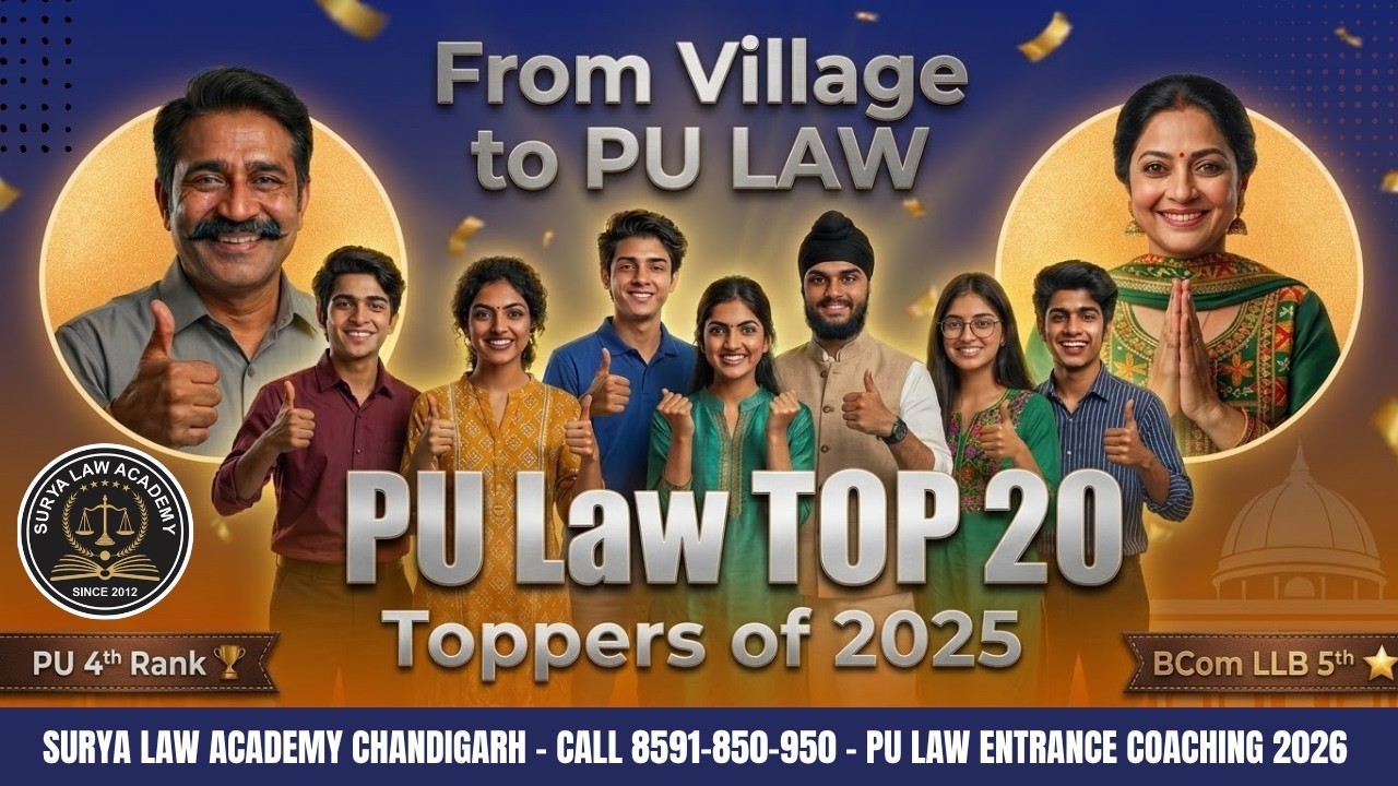 PU Law Toppers 2026 Parents Speak: Village to Top 20 Ranks (Surya Law Academy Proof)