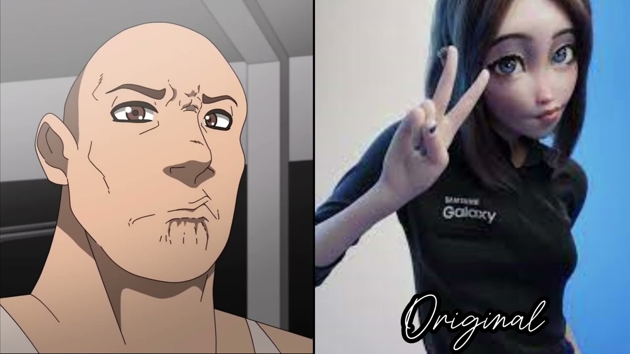 Anime VS Fan Art   Samsung Girl With ROCK
