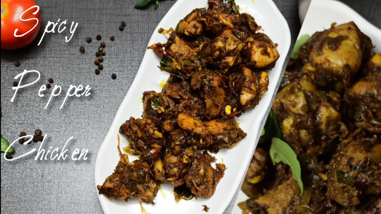 Spicy pepper chicken dry recipe Pepper chicken restaurant style One