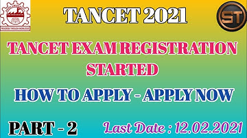 TANCET 2021|| TANCET EXAM REGISTRATION STARTED|| HOW TO APPLY - APPLY NOW || PART-2 ||STORY TIME 1.0