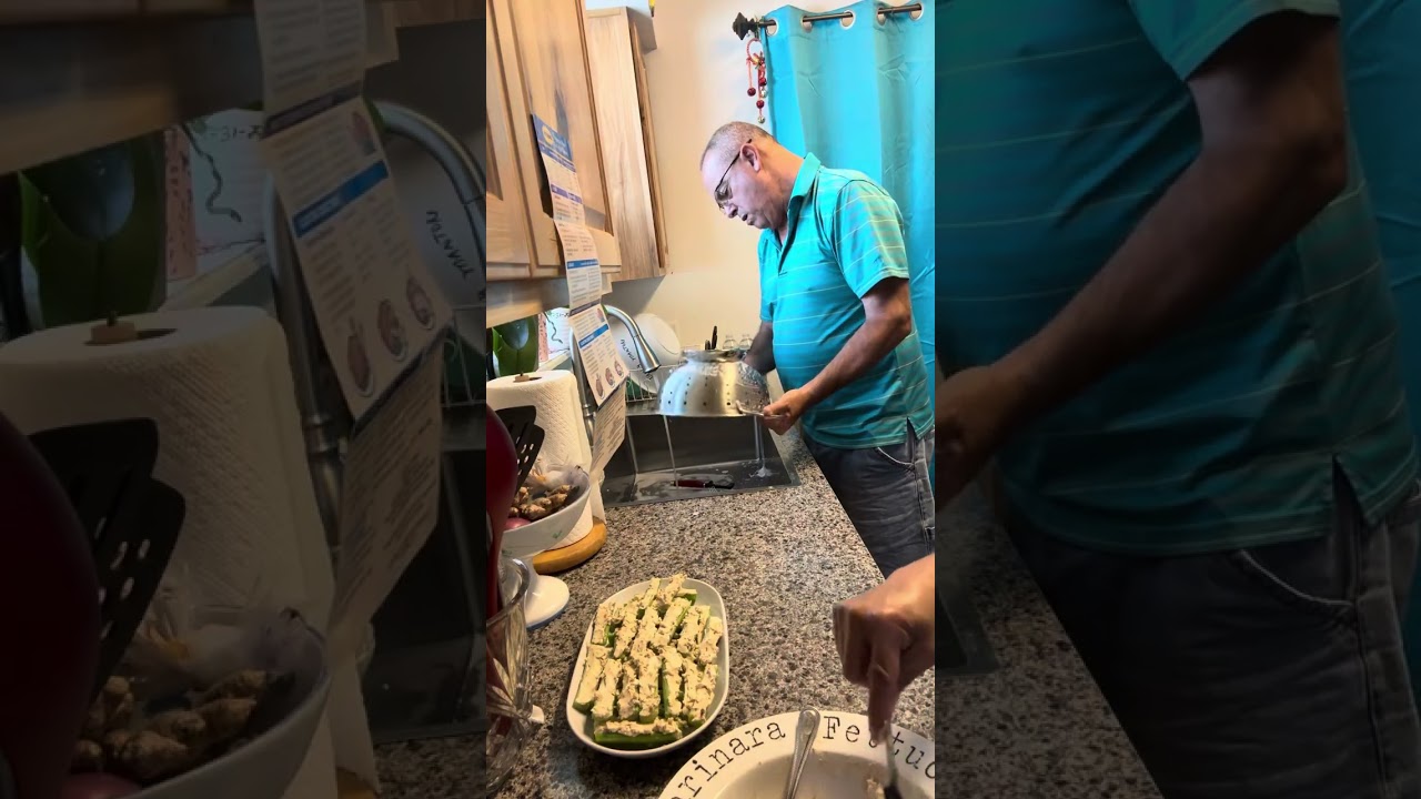 Fil -Am couple very busy in the kitchen for Thanksgiving dinner