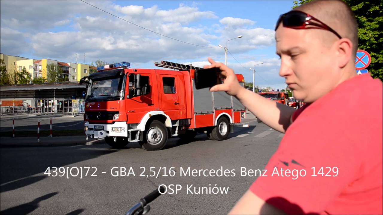 Obchody Dnia Strażaka w gminie Kluczbork 2016 - przemarsz ulicami Kluczborka