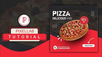 Pixellab Tutorial [] How To Design A Pizza Flyer Design [] Easy Steps