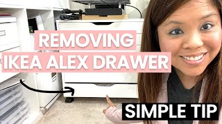 How to Take Out IKEA Alex Cabinet Drawers | Easy Tutorial for Removing Drawers from Alex Cabinets