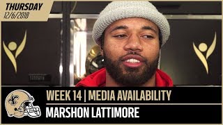 Marshon Lattimore: "We are a more aggressive unit this time around" | Week 14 Post-Practice