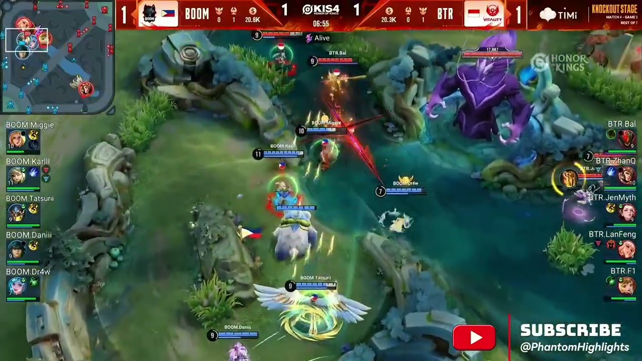 BOOM vs BTR Game 3 | Honor of Kings Invitational Season 4 | Knockout Stage Day 2