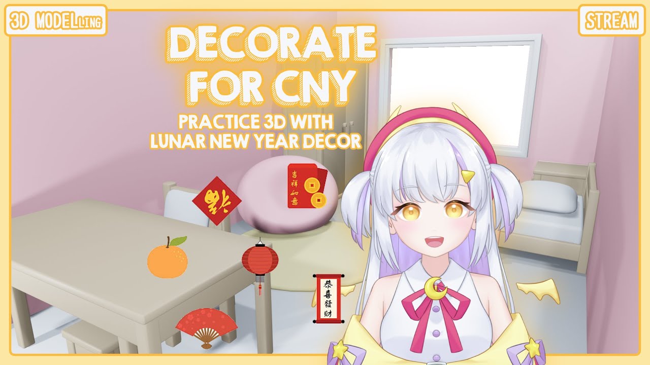[3D Modelling] Decorating My Room for Lunar New Year - YouTube