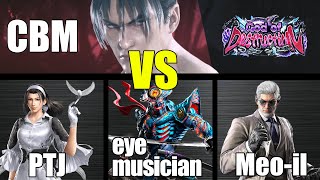 [ENGSUB] CBM (Jin) vs PTJ, eyemusician, Meo-il (TEKKEN 8 - 체베망 vs )