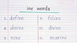 ine words