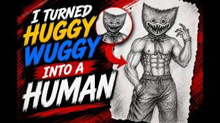 I Turned Huggy Wuggy Into a HUMAN… 😱✏️ You Won’t Believe the Final Drawing! #drawing #art #anime