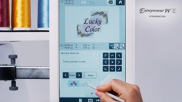 PR680W - Embroidery Function 02 - Selecting & grouping multiple patterns