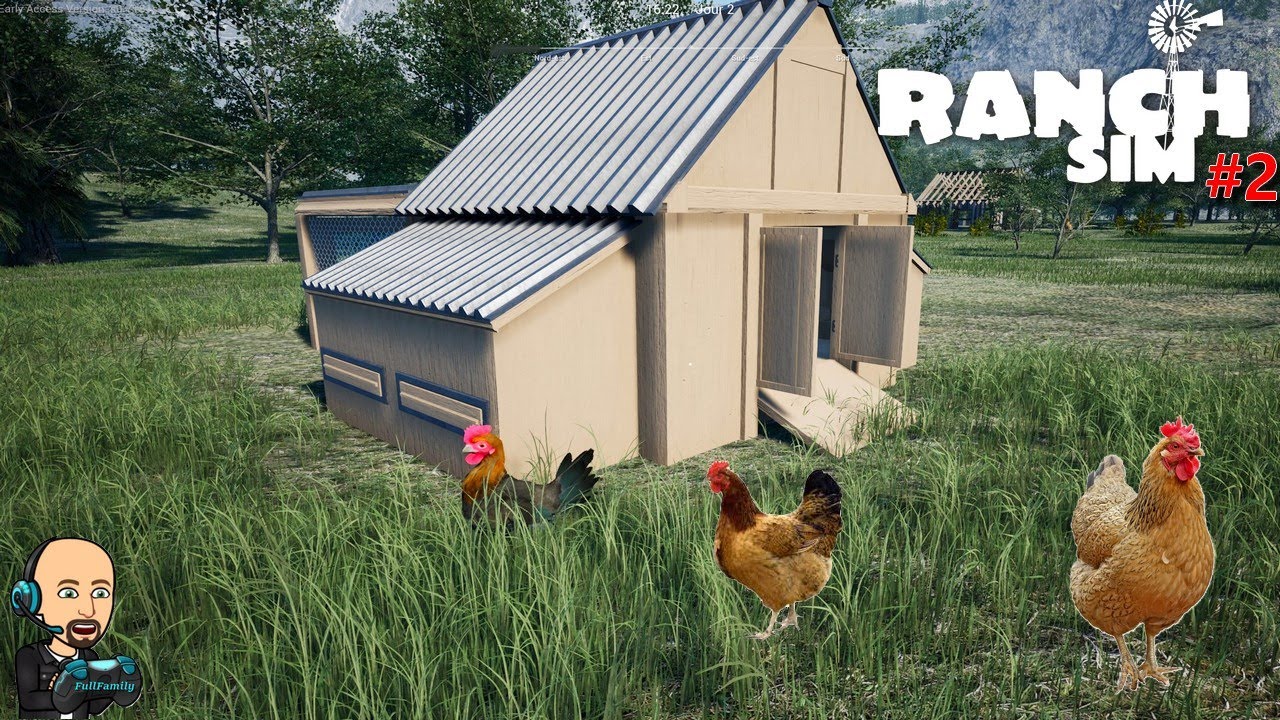 Bulls Ranch Simulator CONSTRUCTION DU POULAILLER ET DE LA CHASSE #2 / Ranch Simulator (Ma vie ...