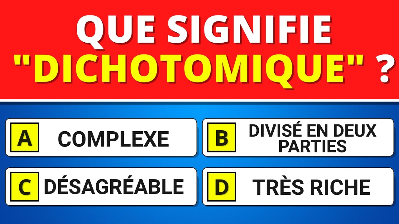 Peux-tu Deviner la Signification de ces 35 Mots Français Difficiles ? 🤯 ...