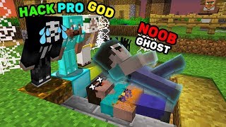 Minecraft NOOB vs PRO vs HACKER vs GOD : NOOB BECAME A GHOST! IN MINECRAFT! ANIMATION!