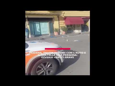Video MODENA, AUTO FALCIA DECINE DI PEDONI IN CENTRO, FERMATO IL CONDUCENTE