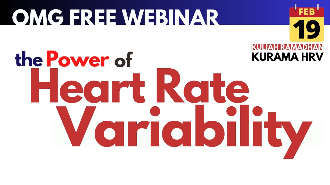 Kelas Setahun Sekali Khusus Belajar HRV (heart rate variability)