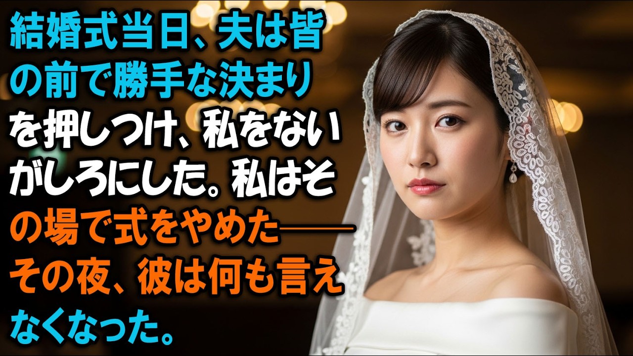 結婚式当日、夫は皆の前で勝手な決まりを押しつけ、私をないがしろにした。私はその場で式をやめた——その夜、彼は何も言えなくなっ