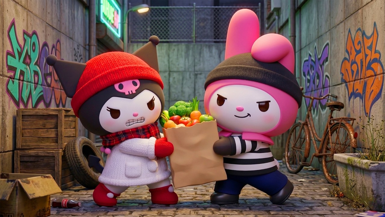 Kuromi and Hello Kitty Help My Melody Learn from Her Mistake 📖 🍀