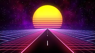 80’s Retrowave the Road to Universe Background 4K VJ Loop Video | No Copyright Motion VJ Loop Video
