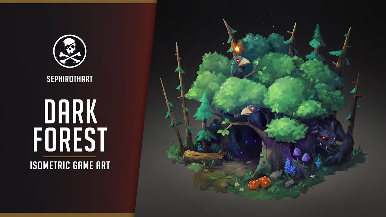 Dark Forest In Isometric Environment Game Art Game Art - roblox dark forest background
