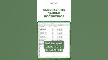 Excel: как быстро сравнить данные построчно в эксель? #shorts #excel #эксель