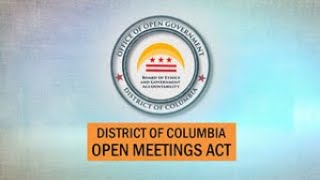 OOG - DC Open Meetings Act Training - Presented by Director Niquelle Allen