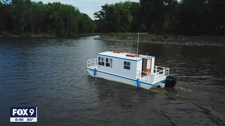 After 14 years Minnesota man sets sail in homemade houseboat I KMSP FOX 9