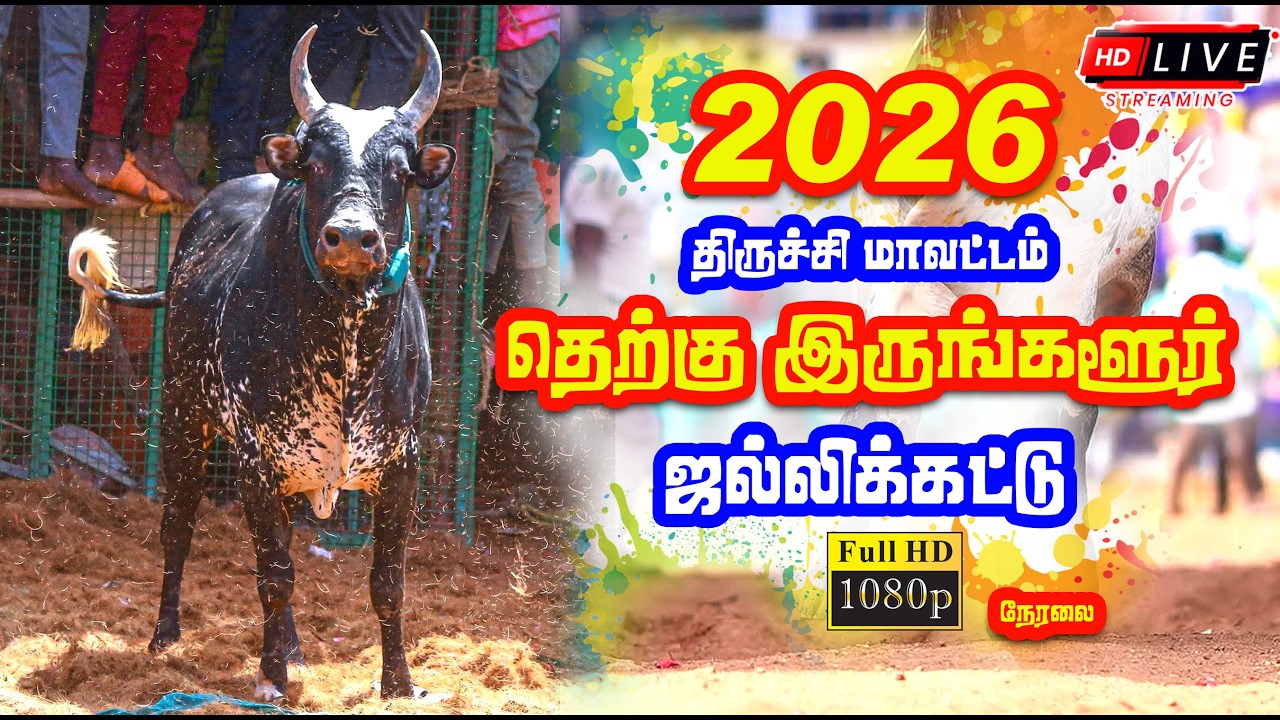 🔴 Live | தெற்கு இருங்களூர்  ஜல்லிக்கட்டு நேரலை / Trichy - Therku Irungalur Jallikattu Live
