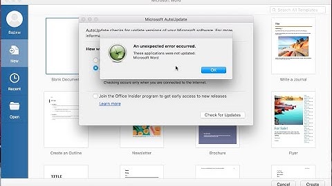Microsoft office for mac 2016 365 update error AutoUpdate