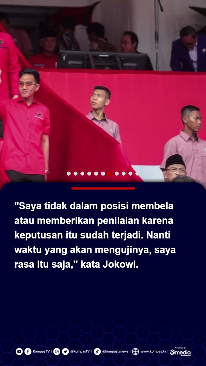 Reaksi Jokowi Usai Dipecat PDI-P: Nanti Waktu yang Akan Menguji #jokowi #pdiperjuangan #gibran