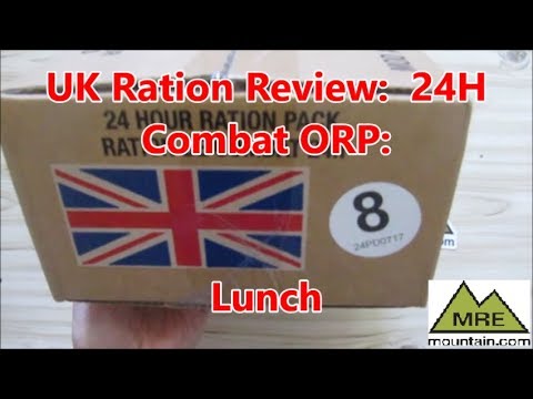 UK Ration Review: 2017 British 24H Combat ORP: Menu 8 Lunch Part 3 of 4 ...