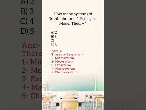 Video: Bronfenbrenner ekologik modelidagi xronosistema nima?