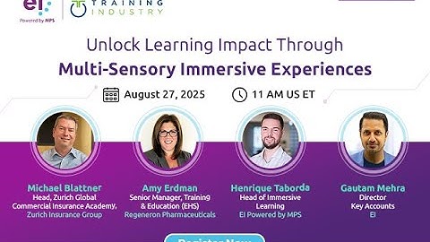 Webinar - Unlock Learning Impact Through Multi-Sensory Immersive Experiences