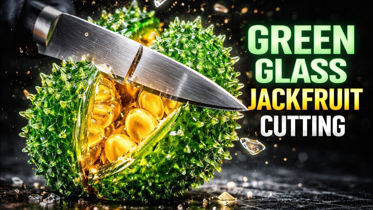 Perfect Green Glass Jackfruit Slice 🍈 | Oddly Satisfying ASMR - YouTube