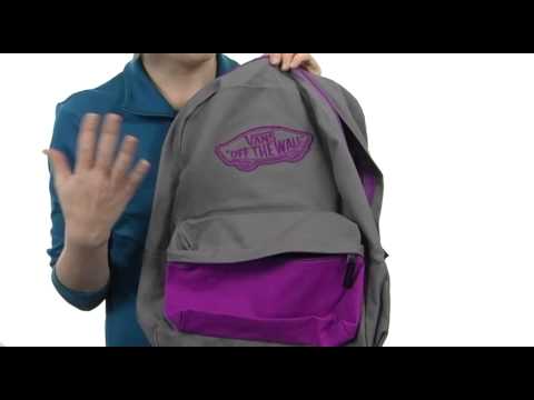 vans realm backpack purple