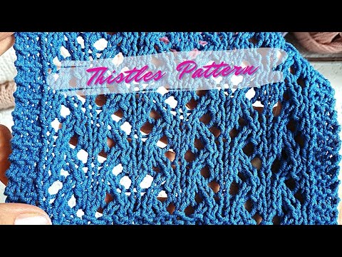 Openwork Thistles Pattern for Summer Knitting. Lace Knitting Video Tutorial.