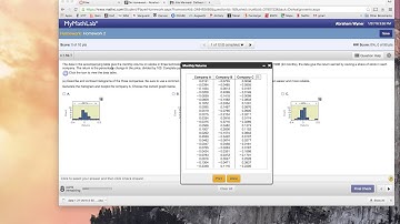 datasets in MyStatLab homework